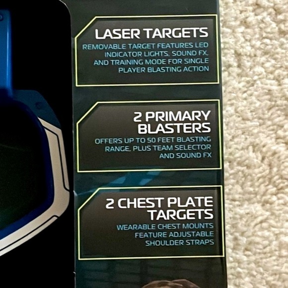 Brand New Sharper Image Laser Tag Dual Blaster Target Kit Chest Plate Action Toy - Picture 5 of 16